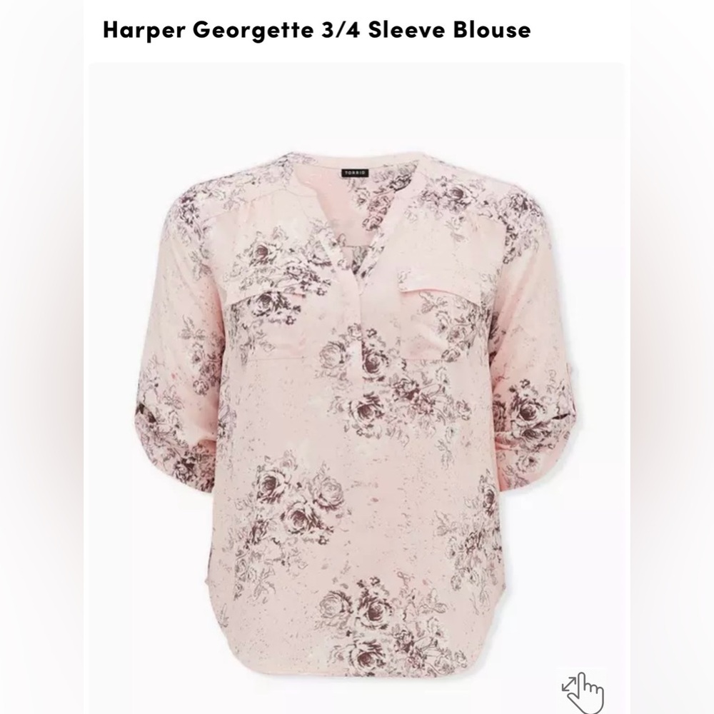 Torrid Light Pink Floral Top